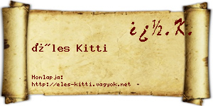 Éles Kitti névjegykártya